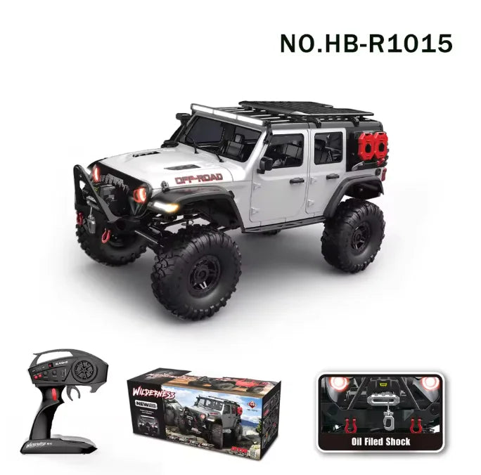 RC Car 1/10 HB RTR  Remote Control Vehicle 2.4G Full Proportional Rock Crawler LED Light 4WD Off-Road Climbing Truck Toys Gifts