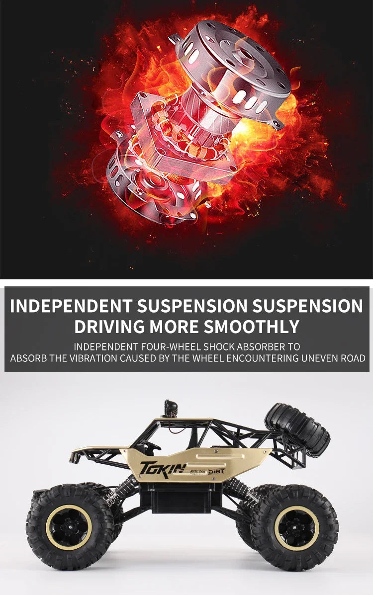 RC Off road Truck 1:12/16 4WD RTR Durable Beginner All Terrain RC Cars High Speed 20Km/h Remote Control Monster Truck Gifts Toys