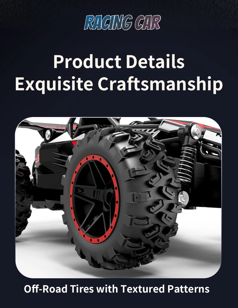 RC Small High-Speed Car,2.4GHz Four-Wheel Drive,Cool Lighting Included,Supports Multiplayer Gaming