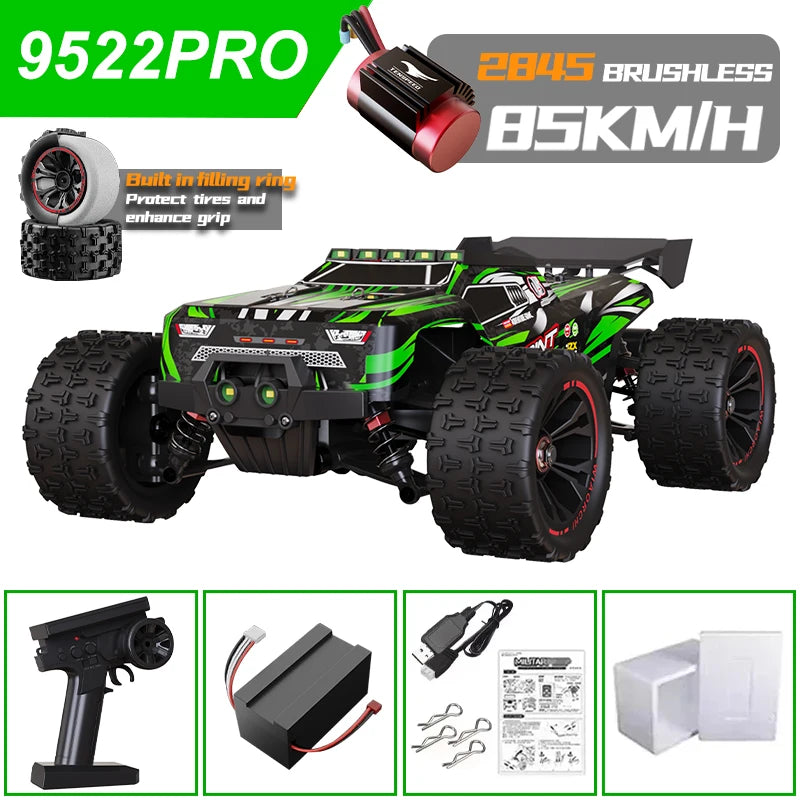 RC Car 85KM/H or 50KM/H 4WD 1:16 LED brushless remote control car High-speed drift racing car - a Christmas gift for children