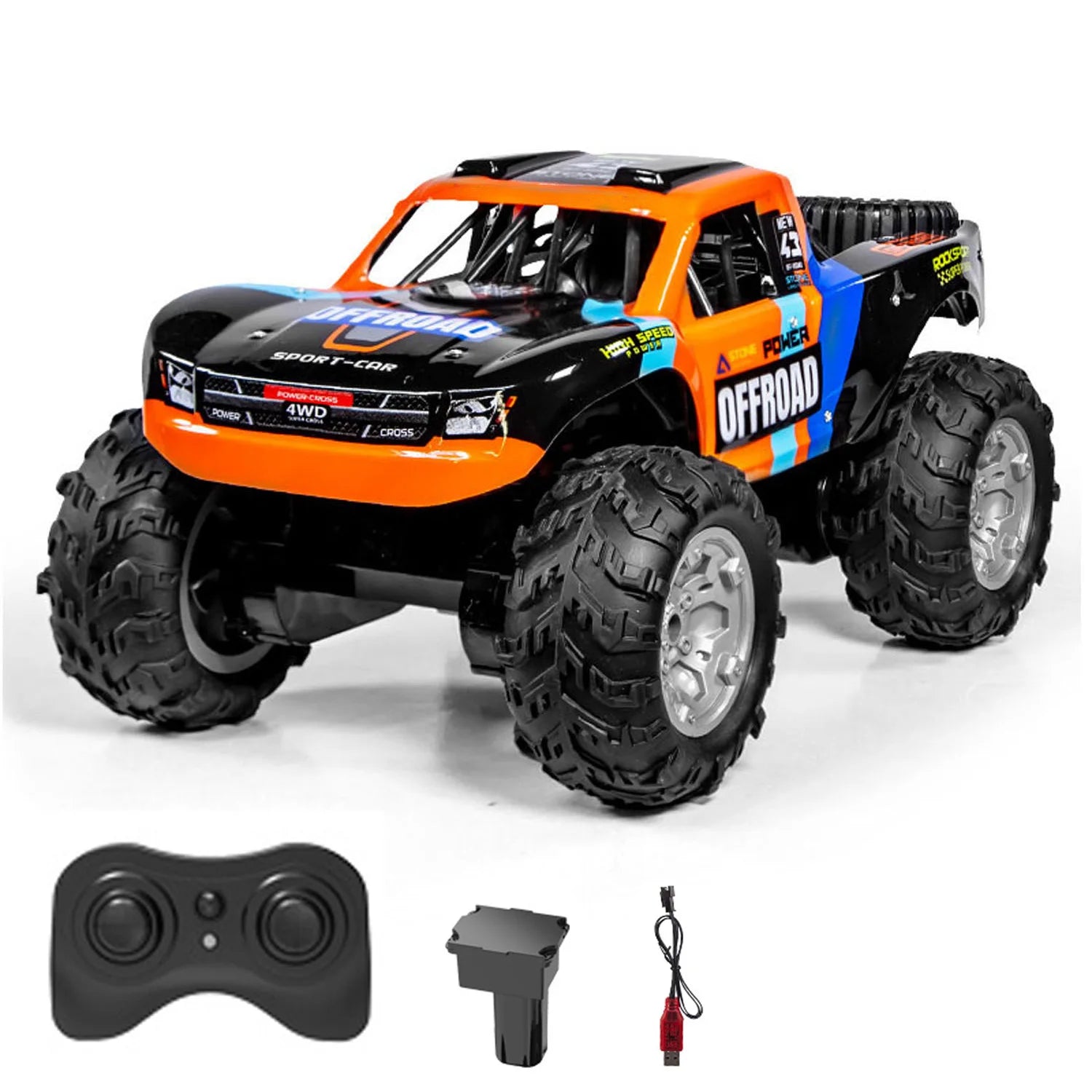 RC Off Road Car 1/14 Stunt Vehicle 4WD Remote Control Amphibious Waterproof Pickup Truck 7.4V Battery RTR Crawler Car Model