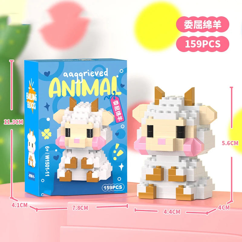 Animals Bricks Construction Set Micro Building Blocks Children Toy Adult Particle Building Block Mini Toys Decoration Home Gifts