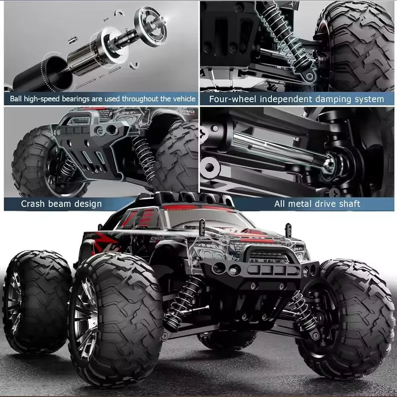 RC Cars Max 33KM/H High Speed 1:14 RC Truggy 4WD Off-Road Remote Control Truck IPX6 Waterproof All Terrain Electric Car Toy Gift
