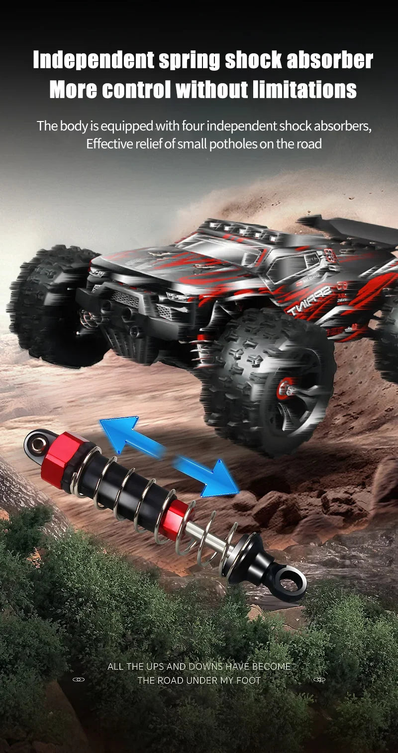 RC Car 1:16 85km/h or 50km/h Four-wheel Drive with LED Remote Control Car High Speed Drifting Monster 4x4 Truck Kids Wltoys Toys