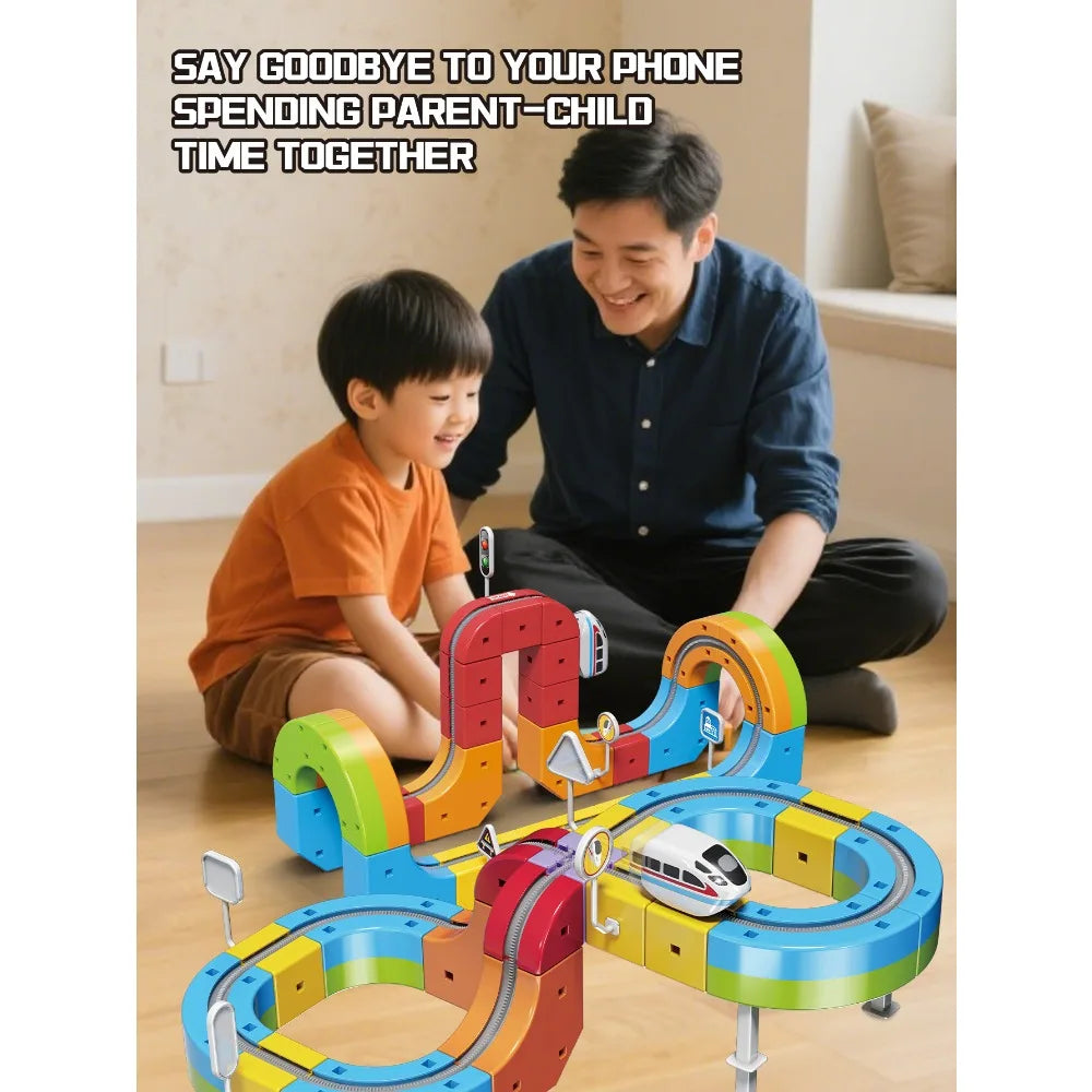 Educational Toys  Latest Assembly Magic Track Train Set Children'S Toys Non-Remote Control Rail Car Gift Box