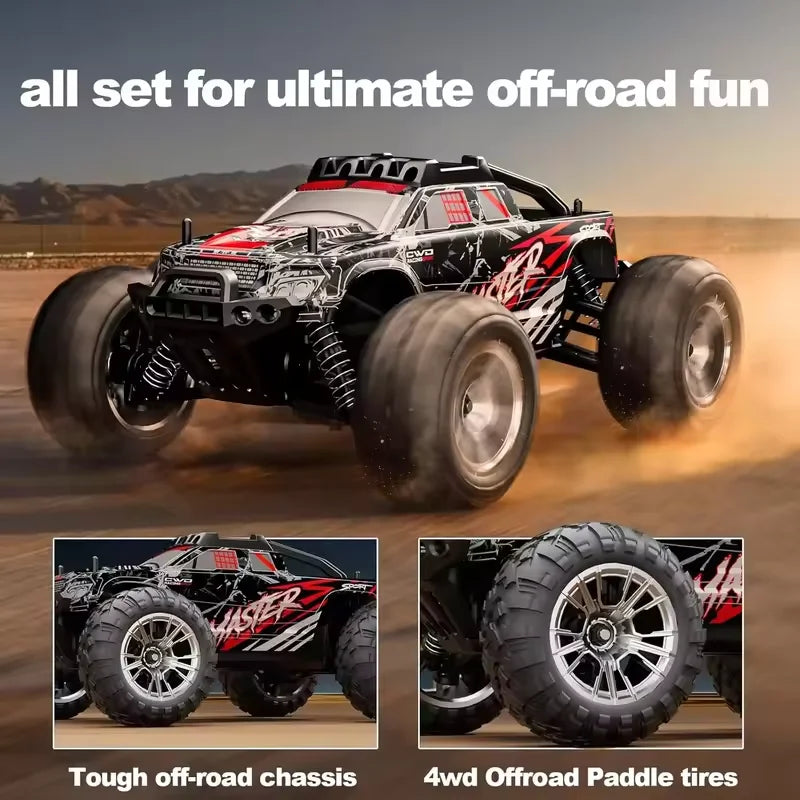 RC Cars Max 33KM/H High Speed 1:14 RC Truggy 4WD Off-Road Remote Control Truck IPX6 Waterproof All Terrain Electric Car Toy Gift