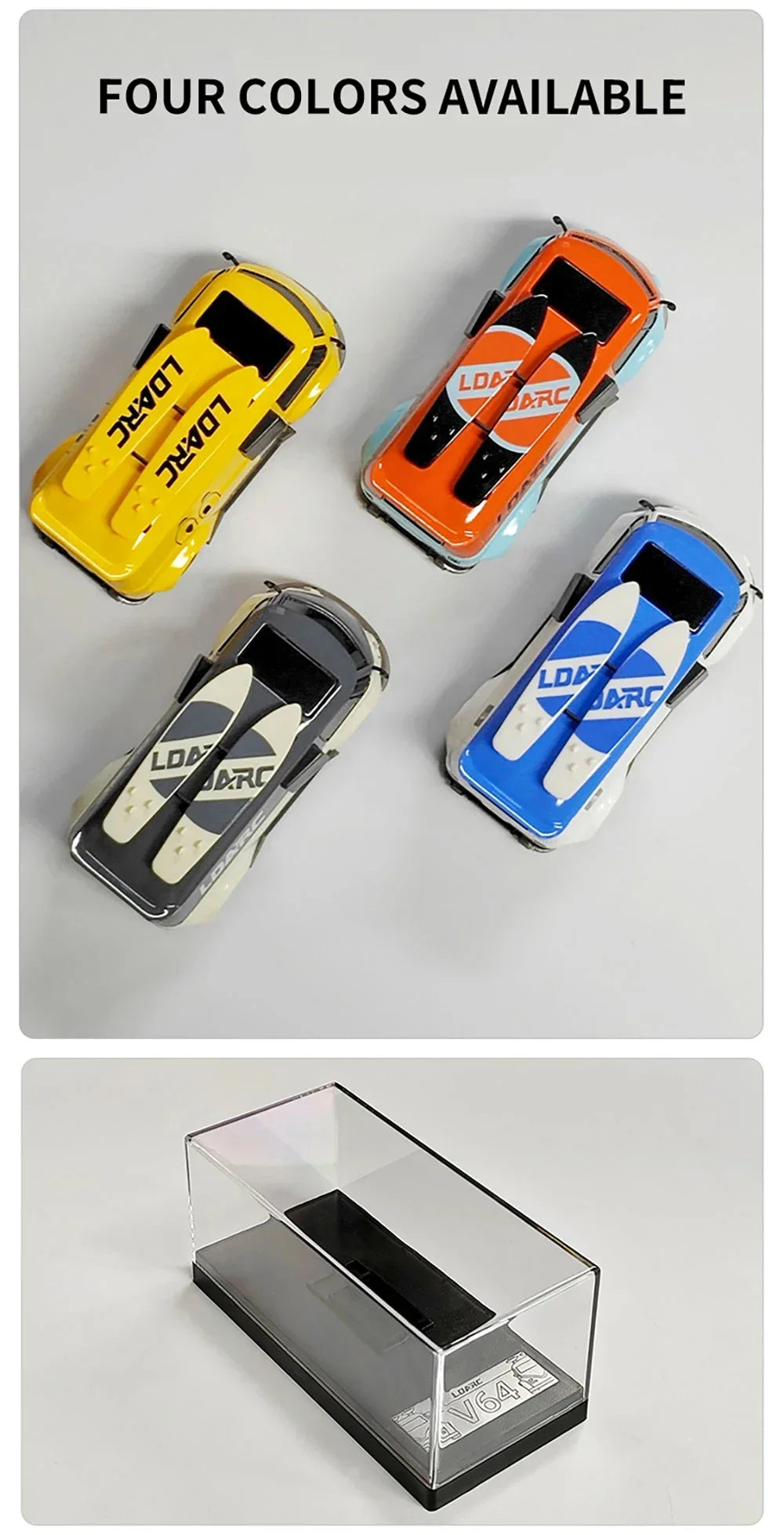 LDARC 1/64 RTR MINI RC Car  2.4GH  V64  Simulated Electric Remote Control Model Car Tabletop Bus Vehicle  Adults  Toys