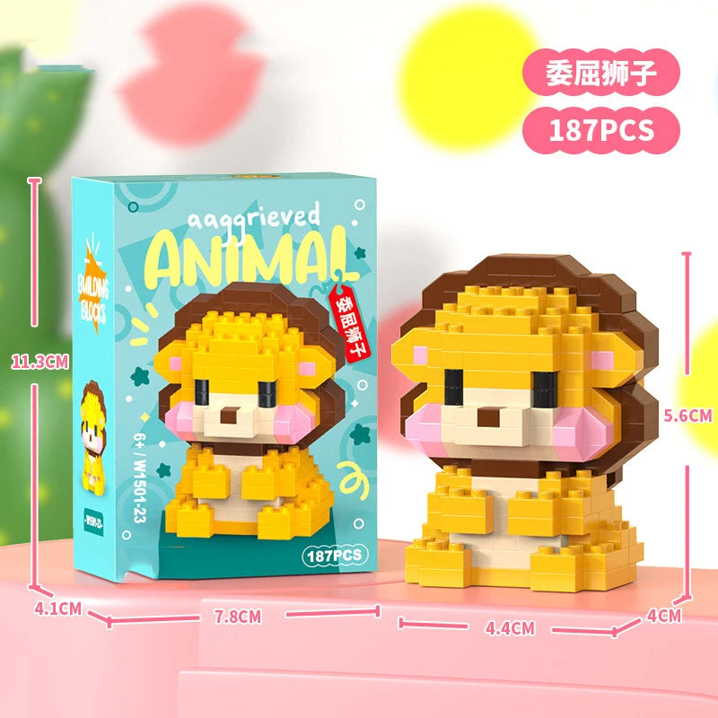 Animals Bricks Construction Set Micro Building Blocks Children Toy Adult Particle Building Block Mini Toys Decoration Home Gifts