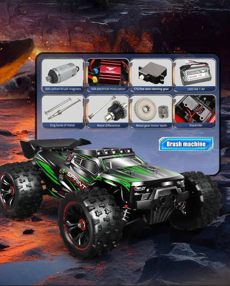 RC Car 1:16 85km/h or 50km/h Four-wheel Drive with LED Remote Control Car High Speed Drifting Monster 4x4 Truck Kids Wltoys Toys
