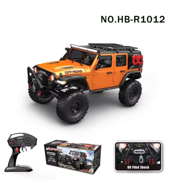 RC Car 1/10 HB RTR  Remote Control Vehicle 2.4G Full Proportional Rock Crawler LED Light 4WD Off-Road Climbing Truck Toys Gifts