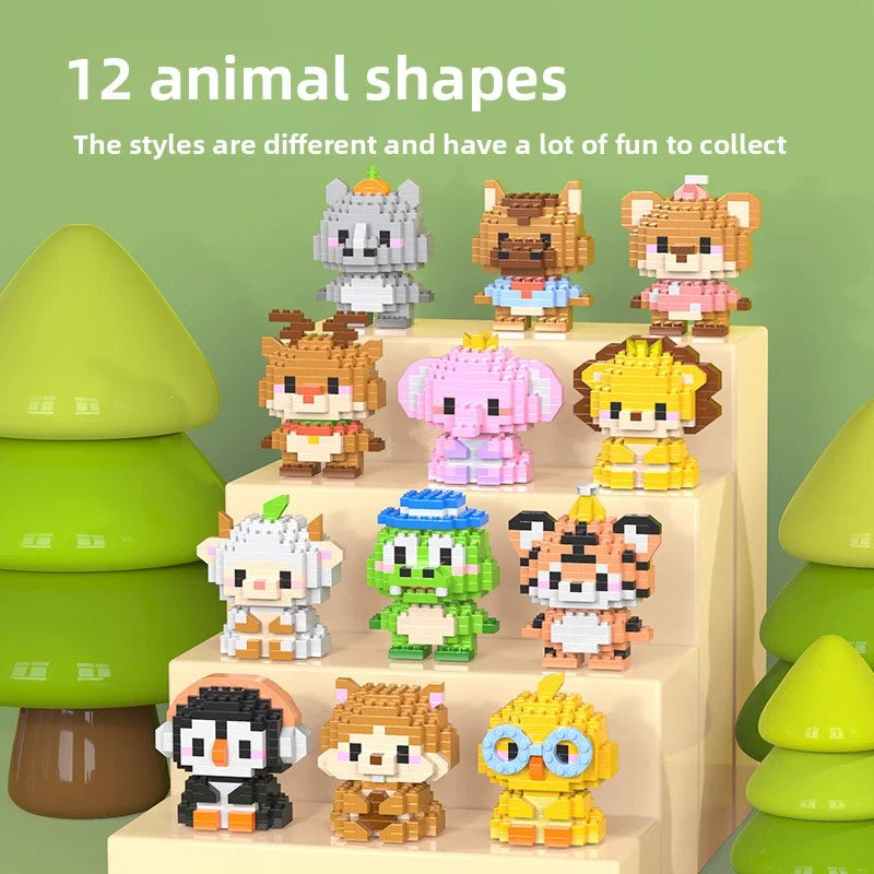 Animals Bricks Construction Set Micro Building Blocks Children Toy Adult Particle Building Block Mini Toys Decoration Home Gifts