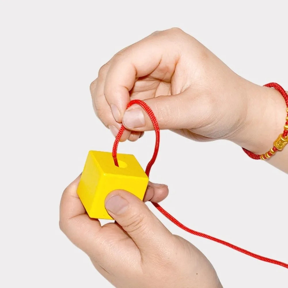 Colorful Wooden Toys Wooden Material Beaded Design Early Educational Toys Matching Game Funny Color Cognition Home Education