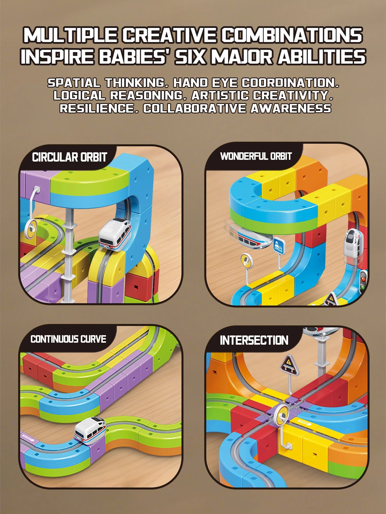 Educational Toys  Latest Assembly Magic Track Train Set Children'S Toys Non-Remote Control Rail Car Gift Box