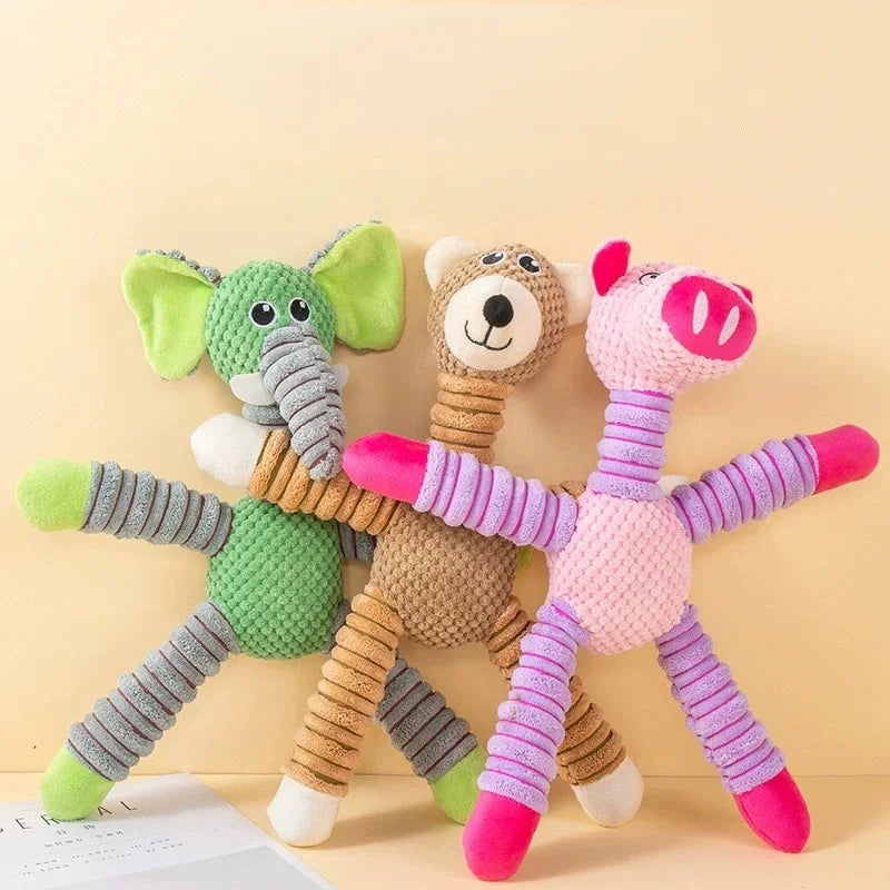 Plush Dog Toy, Cute Stuffed Animal Toy for Small Medium Dogs, Teething Chew Toy for Puppy, Interactive Playmate, Reduces Anxiety