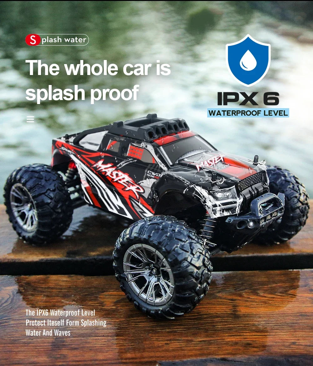 RC Cars Max 33KM/H High Speed 1:14 RC Truggy 4WD Off-Road Remote Control Truck IPX6 Waterproof All Terrain Electric Car Toy Gift