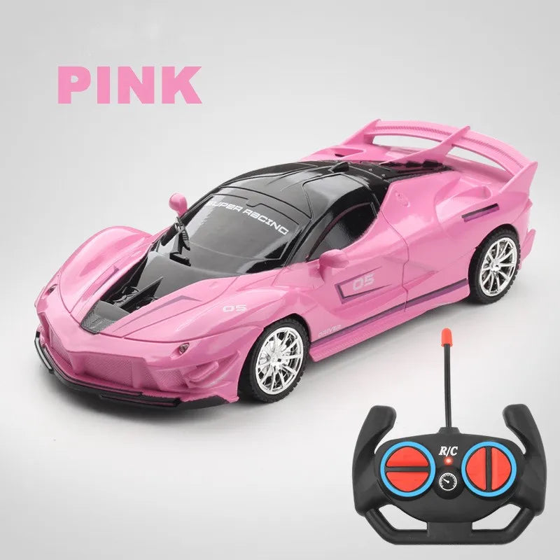 RC Car 2.4G 4CH Remote Control 1:18 With Led Light Sports Cars High Speed Radio Drift Vehicle Racing Boys Girls Toy For Children