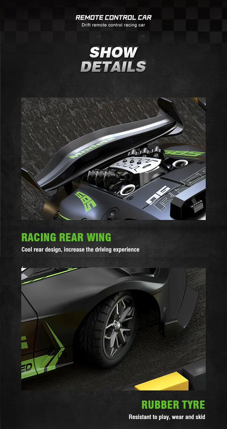 RC Car 4Ch High - Speed Remote Control Drift Electric Sportscar Toy, Perfect Birthday Present for Boys