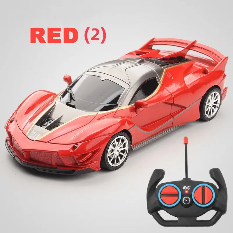 RC Car 2.4G 4CH Remote Control 1:18 With Led Light Sports Cars High Speed Radio Drift Vehicle Racing Boys Girls Toy For Children