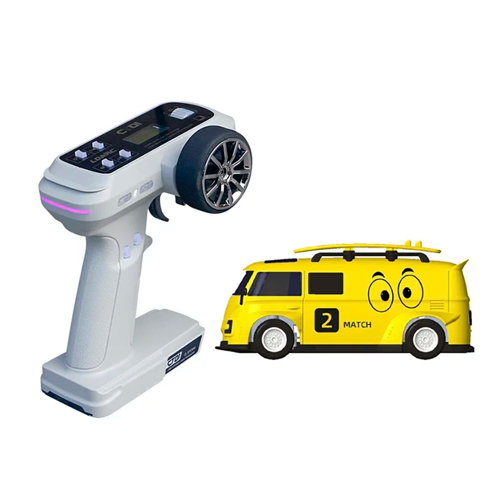 LDARC 1/64 RTR MINI RC Car  2.4GH  V64  Simulated Electric Remote Control Model Car Tabletop Bus Vehicle  Adults  Toys