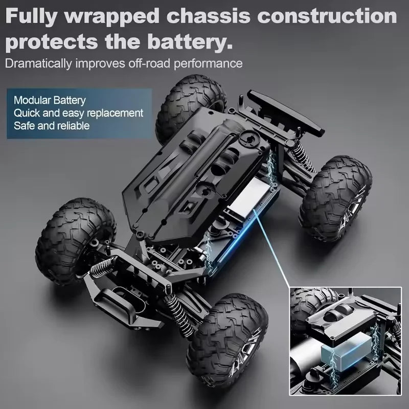 RC Cars Max 33KM/H High Speed 1:14 RC Truggy 4WD Off-Road Remote Control Truck IPX6 Waterproof All Terrain Electric Car Toy Gift