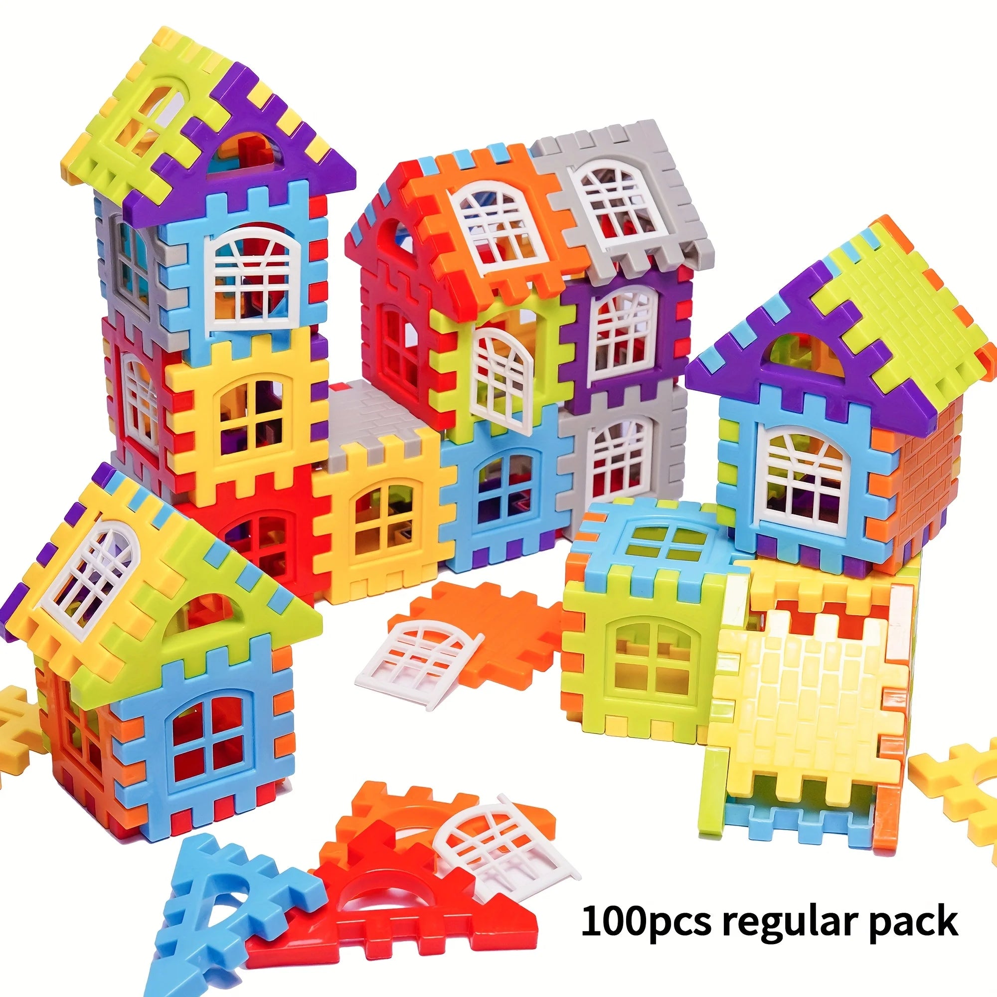 100-Piece Educational Colorful Building Block Set - A Great Gift for Beginners to Foster Creative Games and Skill Development