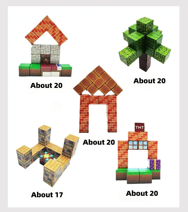 Magnetic building blocks toy building blocks full set of children's DIY assembly toy building blocks table building games June 1