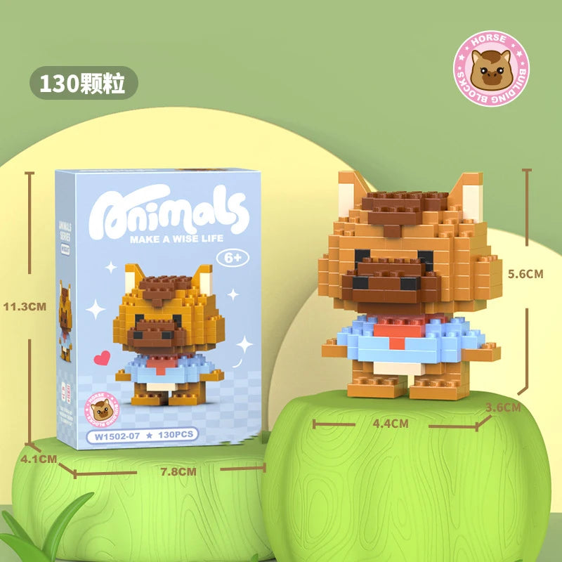 Animals Bricks Construction Set Micro Building Blocks Children Toy Adult Particle Building Block Mini Toys Decoration Home Gifts