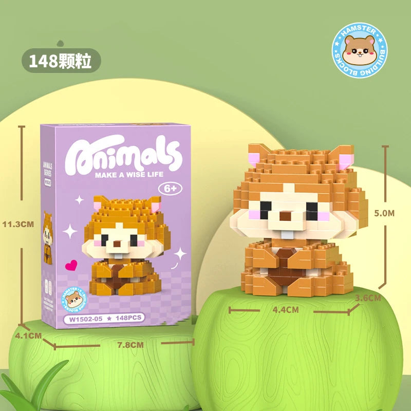 Animals Bricks Construction Set Micro Building Blocks Children Toy Adult Particle Building Block Mini Toys Decoration Home Gifts