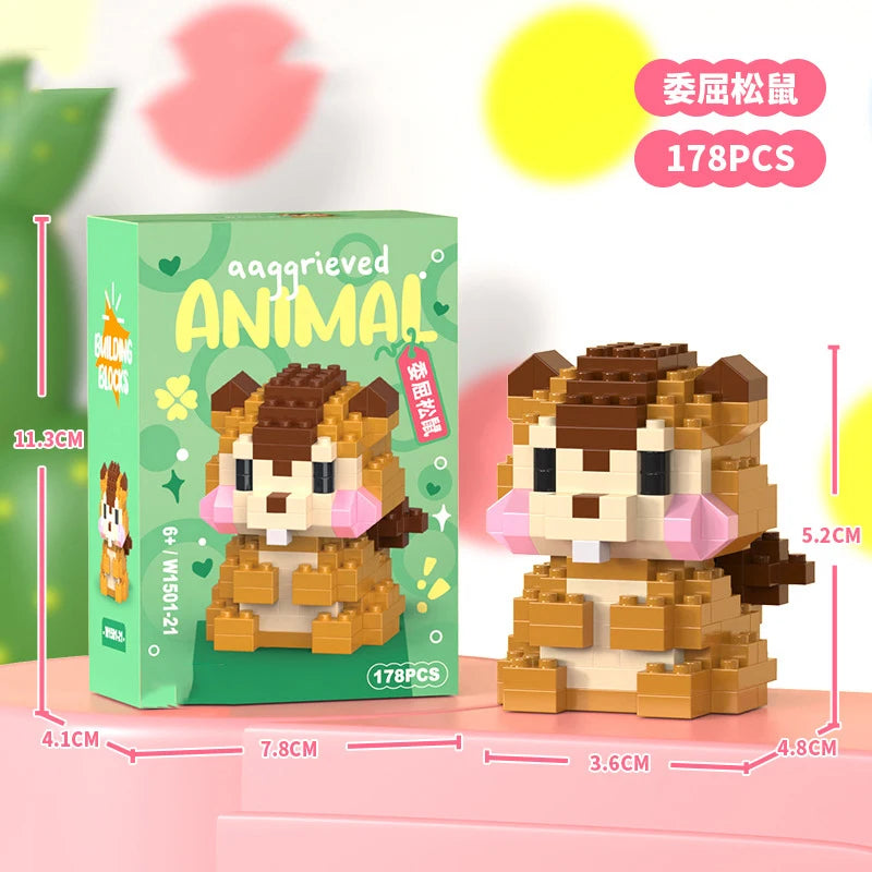 Animals Bricks Construction Set Micro Building Blocks Children Toy Adult Particle Building Block Mini Toys Decoration Home Gifts