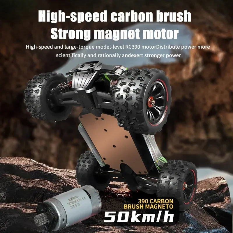 RC Car 1:16 85km/h or 50km/h Four-wheel Drive with LED Remote Control Car High Speed Drifting Monster 4x4 Truck Kids Wltoys Toys