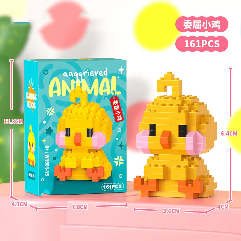 Animals Bricks Construction Set Micro Building Blocks Children Toy Adult Particle Building Block Mini Toys Decoration Home Gifts