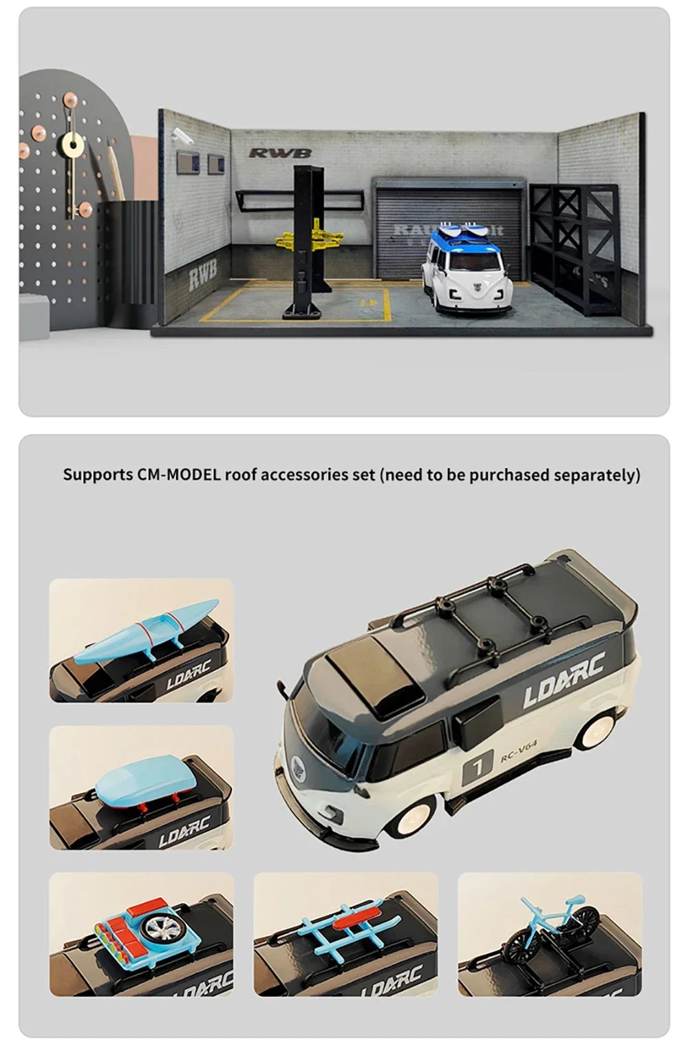 LDARC 1/64 RTR MINI RC Car  2.4GH  V64  Simulated Electric Remote Control Model Car Tabletop Bus Vehicle  Adults  Toys
